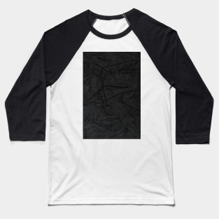 Black leather texture Baseball T-Shirt